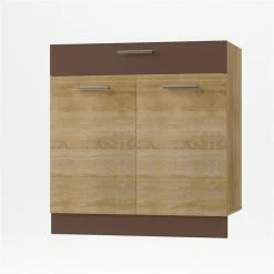 Alphab2b Alina Κάτω ντουλάπι με Συρτάρι, 80x44,5x85, Σονόμα-Μόκκα SO-AD80