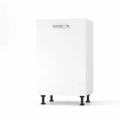 Alphab2b CHARLOTΤE Κάτω Ντουλάπι 50x46.5x82cm με μεταλλικά χερούλια ΛΕΥΚΟ