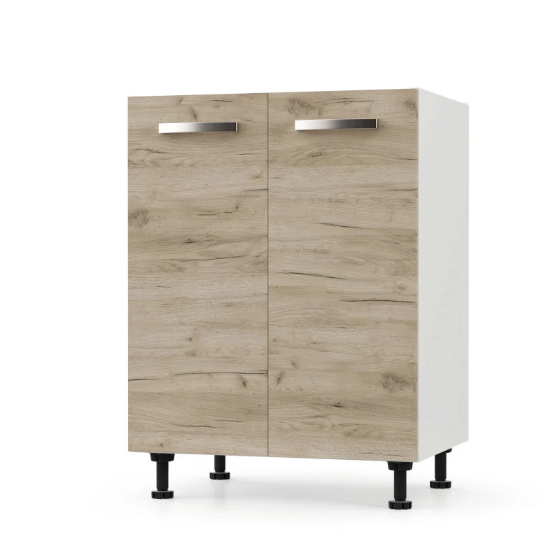 Alphab2b CHARLOTΤE Κάτω Ντουλάπι 60x46.5x82εκ με μεταλλικά χερούλια Δρύς