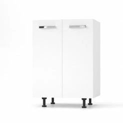 Alphab2b CHARLOTΤE Κάτω Ντουλάπι 60x46.5x82εκ με μεταλλικά χερούλια Λευκό