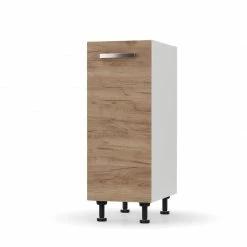 Alphab2b CHARLOTTE Κάτω Ντουλάπι 30x46.5x82εκ με μεταλλικά χερούλια Χρυσό Δρυς