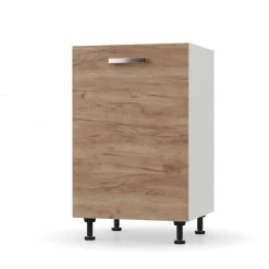 Alphab2b CHARLOTΤE Κάτω Ντουλάπι 50x46.5x82cm με μεταλλικά χερούλια Χρυσό Δρυς