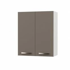 Alphab2b CHARLOTΤE Πάνω Ντουλάπι 60x30.5x71.8εκ με μεταλλικά χερούλια Μόκα