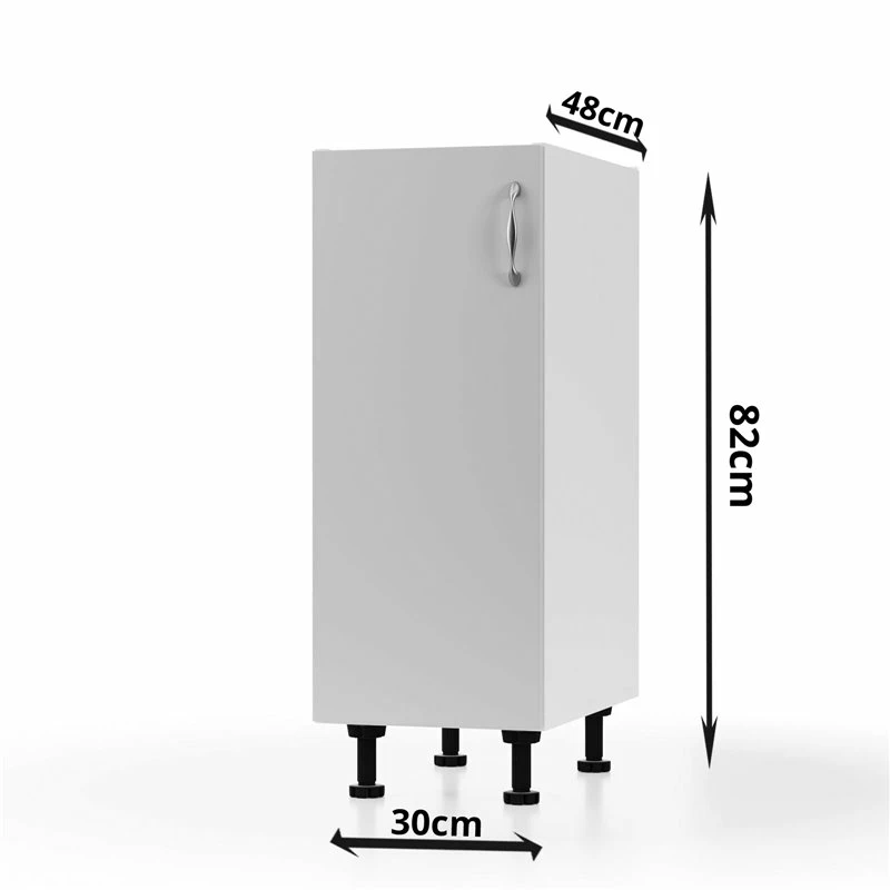 Alphab2b Modest Κάτω Ντουλάπι Γκρι 30x48x82cm - Image 3