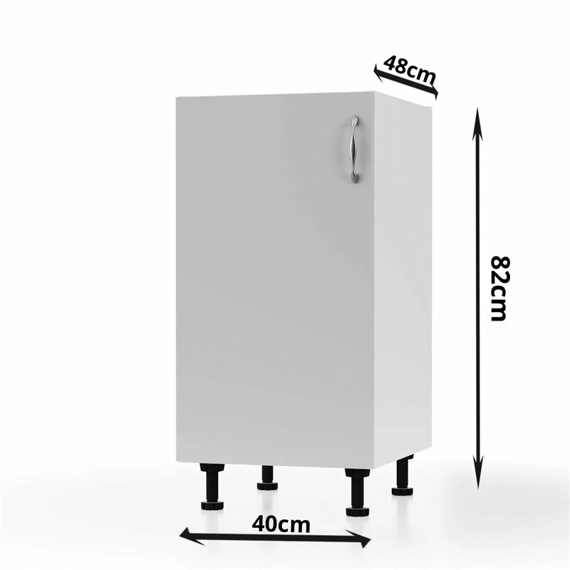 Alphab2b Modest Κάτω Ντουλάπι Γκρι 40x48x82cm - Image 3