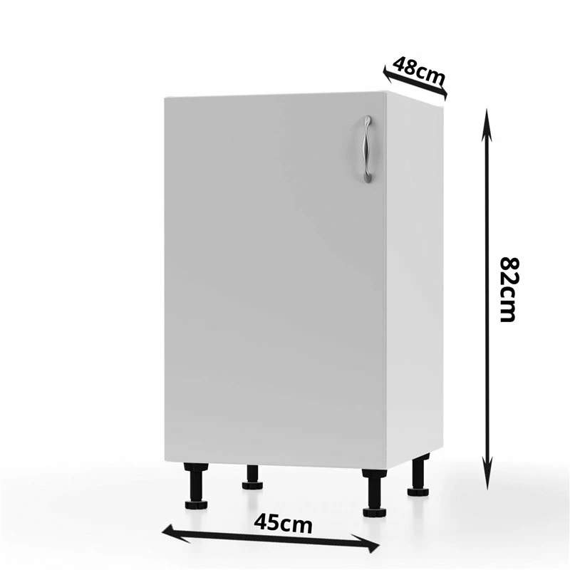 Alphab2b Modest Κάτω Ντουλάπι Γκρι 45x48x82cm - Image 3