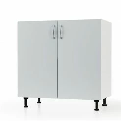 Alphab2b Modest Κάτω Ντουλάπι Νεροχύτη Γκρι 80x48x82cm