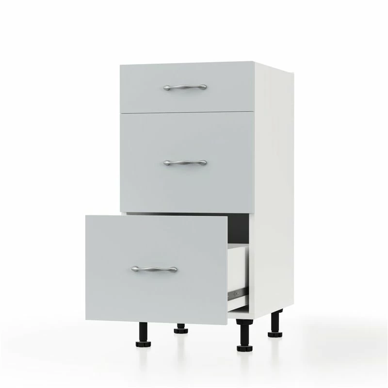 Alphab2b Modest Κάτω Ντουλάπι Συρταριέρα Γκρι 40x48x82cm - Image 2