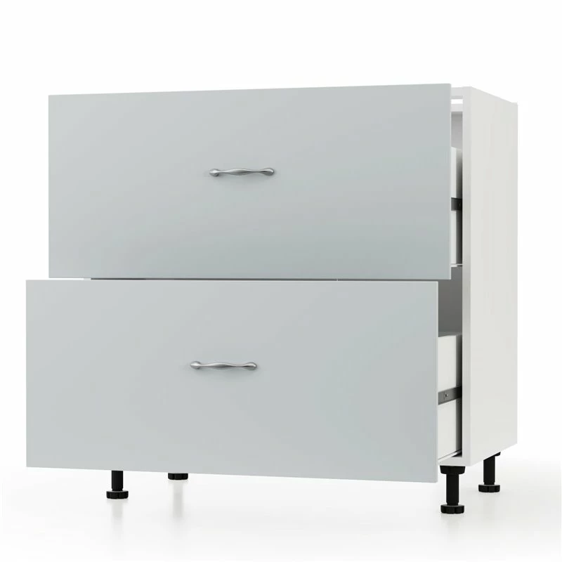 Alphab2b Modest Κάτω Ντουλάπι Συρταριέρα Γκρι 80x48x82cm - Image 2