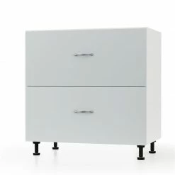 Alphab2b Modest Κάτω Ντουλάπι Συρταριέρα Γκρι 80x48x82cm