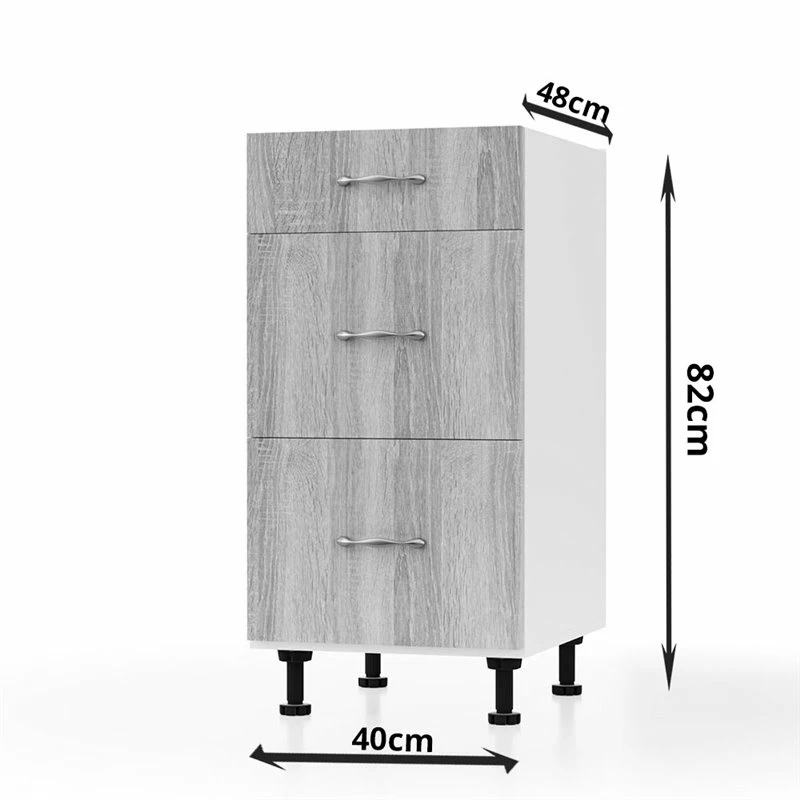 Alphab2b Modest Κάτω Ντουλάπι Συρταριέρα Σονόμα 40x48x82cm - Image 3