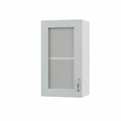 Alphab2b Modest Πάνω Ντουλάπι-Βιτρίνα Γκρι 40x30x72cm