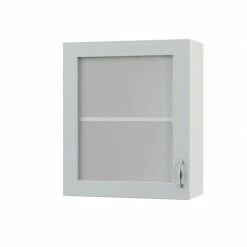 Alphab2b Modest Πάνω Ντουλάπι-Βιτρίνα Γκρι 60x30x72cm