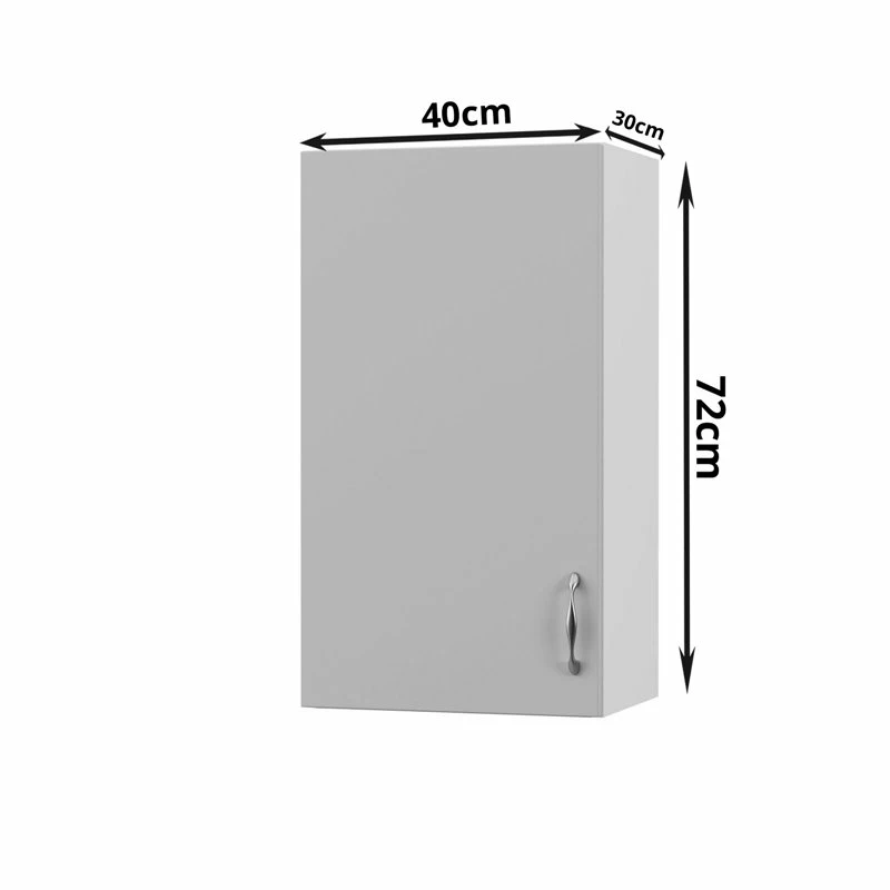 Alphab2b Modest Πάνω Ντουλάπι Γκρι 40x30x72cm - Image 2