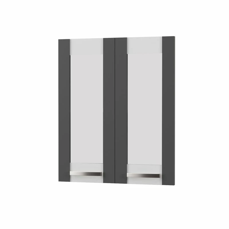 Alphab2b Άνω Πορτάκια-Τζάμι Charlotte Γραφίτης 60x71.8x1.6cm