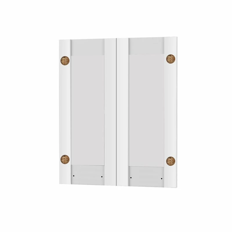 Alphab2b Άνω Πορτάκια-Τζάμι Charlotte Λευκό 60x71.8x1.6cm - Image 2