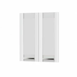 Alphab2b Άνω Πορτάκια-Τζάμι Charlotte Λευκό 60x71.8x1.6cm