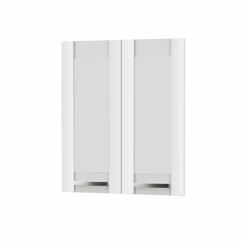 Alphab2b Άνω Πορτάκια-Τζάμι Charlotte Λευκό 60x71.8x1.6cm