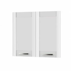 Alphab2b Άνω Πορτάκια-Τζάμι Charlotte Λευκό 80x71.8x1.6cm