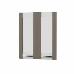 Alphab2b Άνω Πορτάκια-Τζάμι Charlotte Μόκα 60x71.8x1.6cm