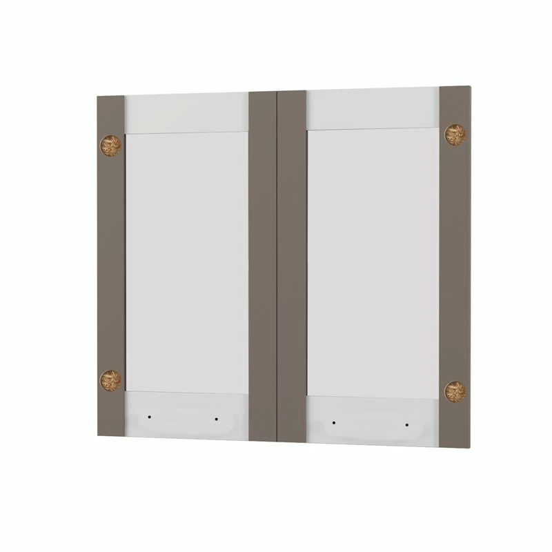 Alphab2b Άνω Πορτάκια-Τζάμι Charlotte Μόκα 80x71.8x1.6cm - Image 2