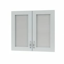 Alphab2b Άνω Πορτάκια-Τζάμι Modest Γκρι 80x72x1.6cm