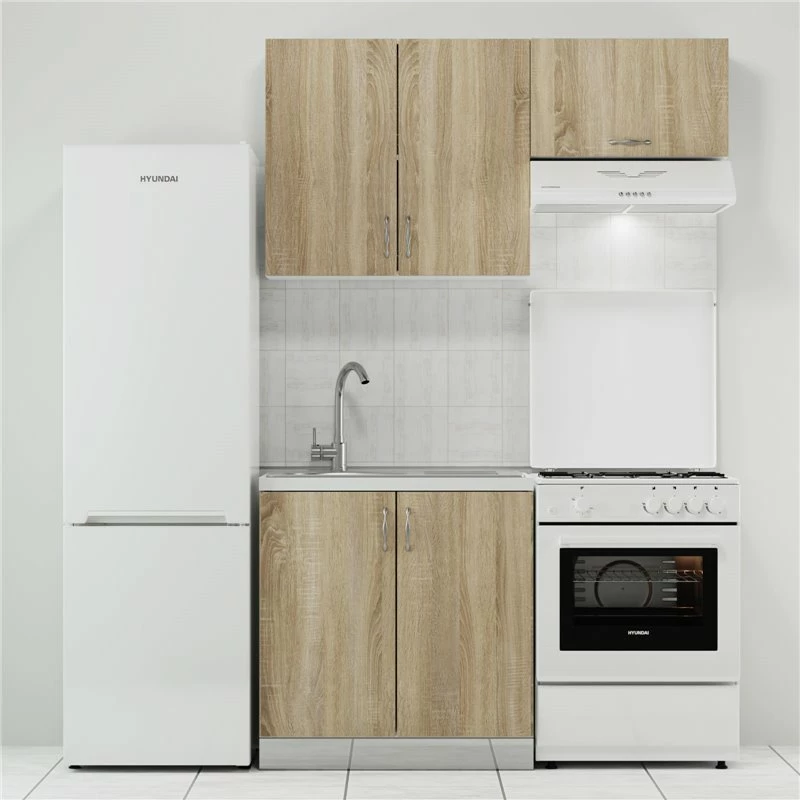 Alphab2b Κουζίνα Modest Σετ 3 Κουτιών Σονόμα Άνω Κουτιά 140cm Κάτω 80cm