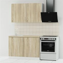 Alphab2b Κουζίνα Modest Σετ 4 Κουτιών Σονόμα Άνω Κουτιά 120cm Κάτω 120cm