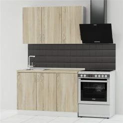 Alphab2b Κουζίνα Modest Σετ 4 Κουτιών Σονόμα Άνω Κουτιά 120cm Κάτω 120cm