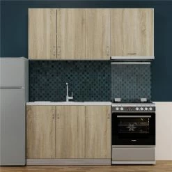 Alphab2b Κουζίνα Modest Σετ 5 Κουτιών Σονόμα Άνω Κουτιά 170cm Κάτω 110cm