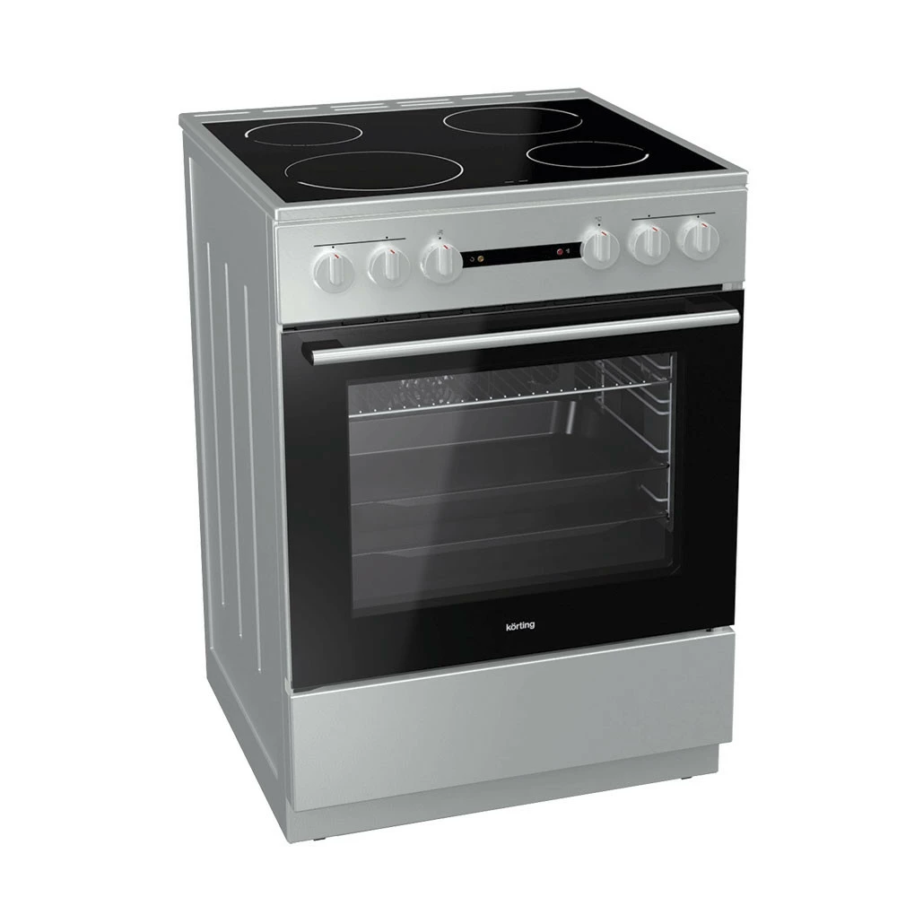 Κουζίνα ελεύθερη κεραμική με πολυλειτουργικό φούρνο KORTING KEC6141IS 729337 Inox