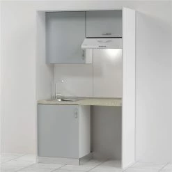 Alphab2b Πολυκουζινάκι Σετ 11τεμαχίων Γκρι-Λευκό 123.2x61.8x209.6cm